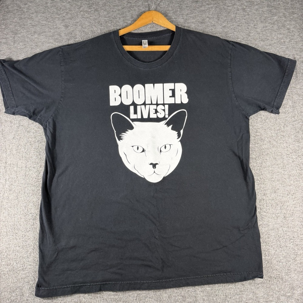 American Apparel Shirt Men's 2XL Black Boomer Lives Graphic Print